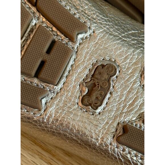 Coach Women's Margot Champagne Gold Casual Loafer Shoes - Women's Size 9.5 - Picture 10 of 11